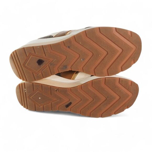 Michael Kors Semi Lux Mabel Hidden Wedge Trainers Brown 43F1MBFSCB Women's 6M - Picture 8 of 11